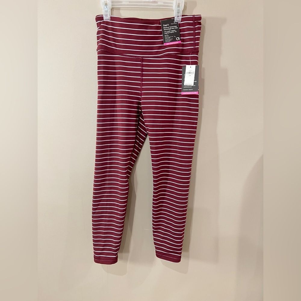 GAP Maroon and White Kids Leggings